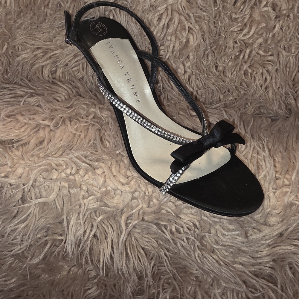 Ivanka Trump Black Heels with Slingback Design